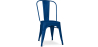 Buy Dining chair Bistrot Metalix industrial Matte Metal - New Edition Dark blue 60147 - in the UK