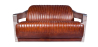 Buy Design Sofa Churchill Lounge - 2 places - Premium Leather & Stainless Steel Vintage brown 48369 - in the UK