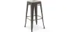 Buy Bar Stool – Industrial Style – Steel – 76 cm – Metalix Dark grey 60148 with a guarantee