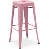 Buy Bar Stool – Industrial Style – Steel – 76 cm – Metalix Pink 60148 with a guarantee
