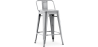 Buy Bistrot Metalix bar stool with small backrest - 60cm Steel 58409 - prices