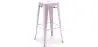 Buy Bar Stool - Industrial Design - 76cm - New Edition- Metalix Pastel pink 60149 with a guarantee