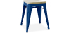 Buy Stool Bistrot Metalix Industrial Metal and Light Wood - 45 cm - New Edition Dark blue 60153 - prices