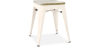 Buy Stool Bistrot Metalix Industrial Metal and Light Wood - 45 cm - New Edition Cream 60153 in the United Kingdom