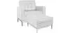 Buy Kanel Armchair with Matching Ottoman - Faux Leather White 16514 - prices