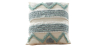 Buy Square Cotton Cushion Boho Bali Style (45x45 cm) cover + filling - Dulary Blue 60157 - in the UK