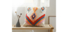 Buy Square Cotton Cushion Boho Bali Style (45x45 cm) cover + filling - Tysna Multicolour 60168 - in the UK