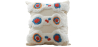 Buy Square Cotton Cushion Boho Bali Style (45x45 cm) cover + filling - Veras Multicolour 60169 - in the UK