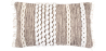 Buy Rectangular Cushion in Boho Bali Style, Cotton & Wool cover + filling - Gaia Grey 60176 - in the UK