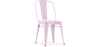 Buy Dining chair Bistrot Metalix Industrial Square Metal - New Edition Pastel pink 32871 in the United Kingdom