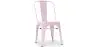 Buy Dining chair Bistrot Metalix Industrial Square Metal - New Edition Pastel pink 32871 - in the UK