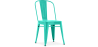 Buy Dining chair Bistrot Metalix Industrial Square Metal - New Edition Pastel green 32871 in the United Kingdom