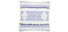 Buy Square Cotton Cushion in Boho Bali Style cover + filling - Luna Blue 60187 - in the UK