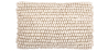 Buy Rectangular Cushion in Boho Bali Style, Wool cover + filling - Samantha White 60196 - in the UK