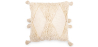 Buy Square Cotton Cushion in Boho Bali Style cover + filling - Laily White 60216 - in the UK