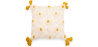 Buy Square Cotton Cushion in Boho Bali Style cover + filling - Hazel Yellow 60222 - in the UK