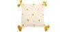 Buy Square Cotton Cushion in Boho Bali Style cover + filling - Hazel Yellow 60222 - in the UK