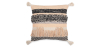 Buy Square Cotton Cushion in Boho Bali Style cover + filling - Ava Multicolour 60228 - in the UK