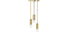 Buy Cluster pendant lamp in modern style, brass - Treck Gold 60236 - in the UK