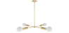 Buy Modern pendant chandelier, brass - Senay Gold 60237 - in the UK