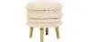 Buy Pouffe Stool in Boho Bali Style, Wood and Cotton - Janice Bali White 60264 - in the UK