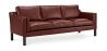 Buy Design Sofa 2213 (3 seats) - Faux Leather Brown 13927 at MyFaktory