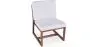 Buy Garden Armchair in Boho Bali Design, Wood and Canvas - Bayen White 60299 - in the UK