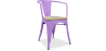 Buy Bistrot Metalix Chair with Armrest - Metal and Light Wood Light Purple 59711 - prices