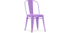 Buy Bistrot Metalix style chair square Seat - New edition - Metal Light Purple 59687 in the United Kingdom