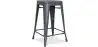 Buy Bistrot Metalix Stool  Matte Metal - 60cm - New edition Dark grey 60324 home delivery