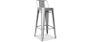 Buy Bar Stool with Backrest - Industrial Design - 76cm - New Edition - Metalix Steel 60325 - in the UK