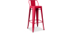 Buy Bar Stool with Backrest - Industrial Design - 76cm - New Edition - Metalix Red 60325 at MyFaktory