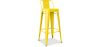Buy Bar Stool with Backrest - Industrial Design - 76cm - New Edition - Metalix Yellow 60325 - prices