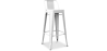Buy Bar Stool with Backrest - Industrial Design - 76cm - New Edition - Metalix White 60325 - in the UK