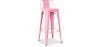 Buy Bar Stool with Backrest - Industrial Design - 76cm - New Edition - Metalix Pink 60325 at MyFaktory