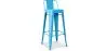 Buy Bar Stool with Backrest - Industrial Design - 76cm - New Edition - Metalix Turquoise 60325 - prices