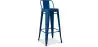 Buy Bar Stool with Backrest - Industrial Design - 76cm - New Edition - Metalix Dark blue 60325 - in the UK