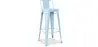 Buy Bar Stool with Backrest - Industrial Design - 76cm - New Edition - Metalix Light blue 60325 with a guarantee