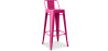 Buy Bar Stool with Backrest - Industrial Design - 76cm - New Edition - Metalix Fuchsia 60325 home delivery