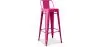 Buy Bar Stool with Backrest - Industrial Design - 76cm - New Edition - Metalix Fuchsia 60325 in the United Kingdom