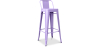 Buy Bar Stool with Backrest - Industrial Design - 76cm - New Edition - Metalix Pastel Purple 60325 in the United Kingdom