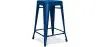 Buy Bistrot Metalix Stool  Matte Metal - 60cm - New edition Dark blue 60324 - in the UK