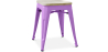 Buy Bistrot Metalix style stool - Metal and Light Wood  - 45cm Light Purple 59692 - in the UK