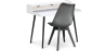 Buy Office Desk Table Wooden Design Scandinavian Style Amund + Premium Brielle Scandinavian Design chair with cushion Dark grey 60114 home delivery