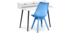 Buy Office Desk Table Wooden Design Scandinavian Style Amund + Premium Brielle Scandinavian Design chair with cushion Light blue 60114 - prices