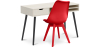 Buy Office Desk Table Wooden Design Scandinavian Style Viggo + Premium Brielle Scandinavian Design chair with cushion Red 60115 at MyFaktory