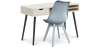 Buy Office Desk Table Wooden Design Scandinavian Style Viggo + Premium Brielle Scandinavian Design chair with cushion Light grey 60115 home delivery