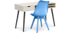 Buy Office Desk Table Wooden Design Scandinavian Style Viggo + Premium Brielle Scandinavian Design chair with cushion Light blue 60115 - prices