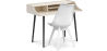 Buy Office Desk Table Wooden Design Scandinavian Style Eldrid + Premium Brielle Scandinavian Design chair with cushion White 60116 - in the UK