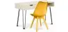Buy Office Desk Table Wooden Design Hairpin Legs Scandinavian Style Hakon + Premium Brielle Scandinavian Design chair with cushion Yellow 60117 - in the UK